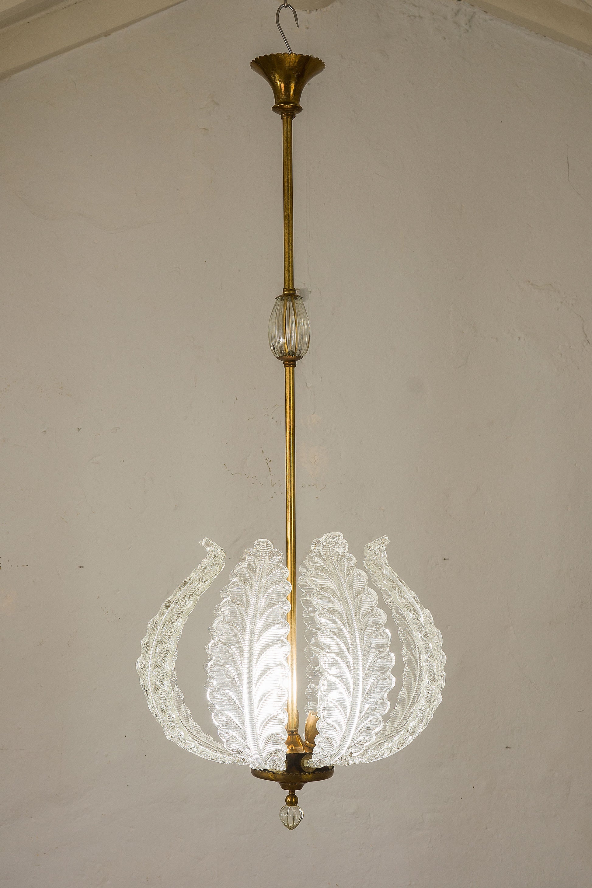 Lampadario Barovier & Toso in vetro di Murano,-Lo Stile Italiano