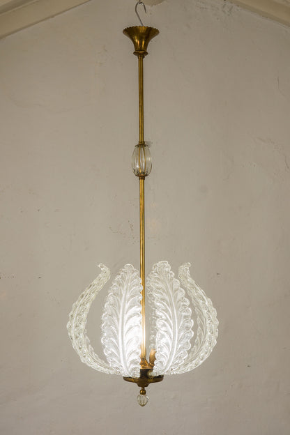 Lampadario Barovier & Toso in vetro di Murano,-Lo Stile Italiano