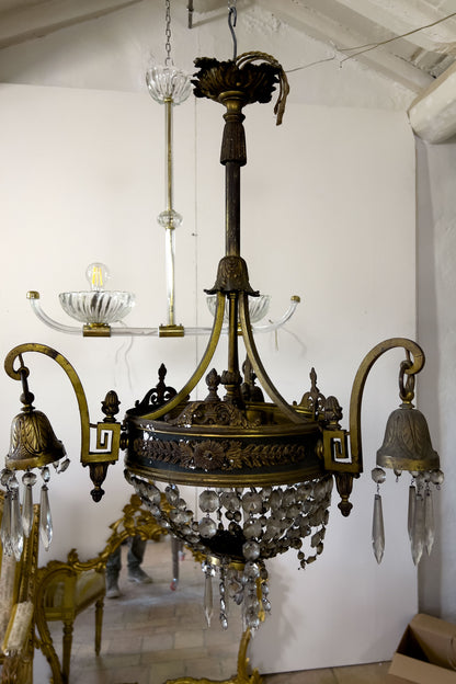 Antico lampadario Impero da restaurare.-Lo Stile Italiano