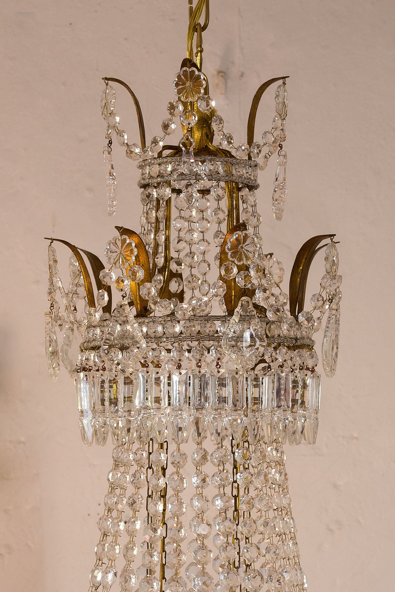 Importante lampadario di cristallo per grandi saloni-Lo Stile Italiano