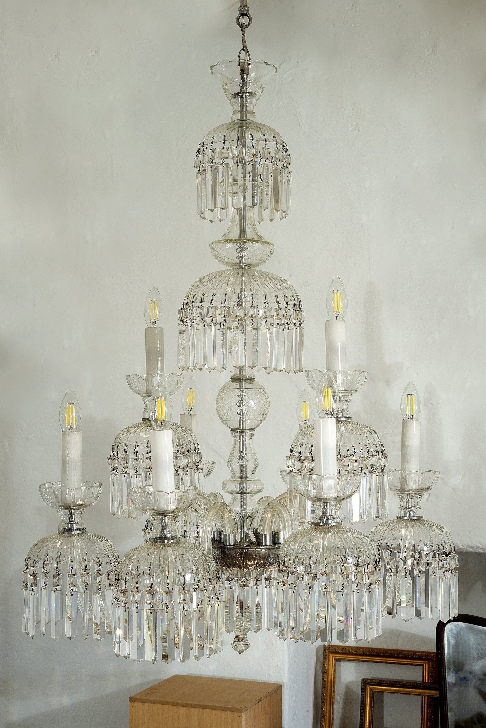 Bohemian-Chandelier-Vintage-8-lights-Restored-lo-Stile-Italianono