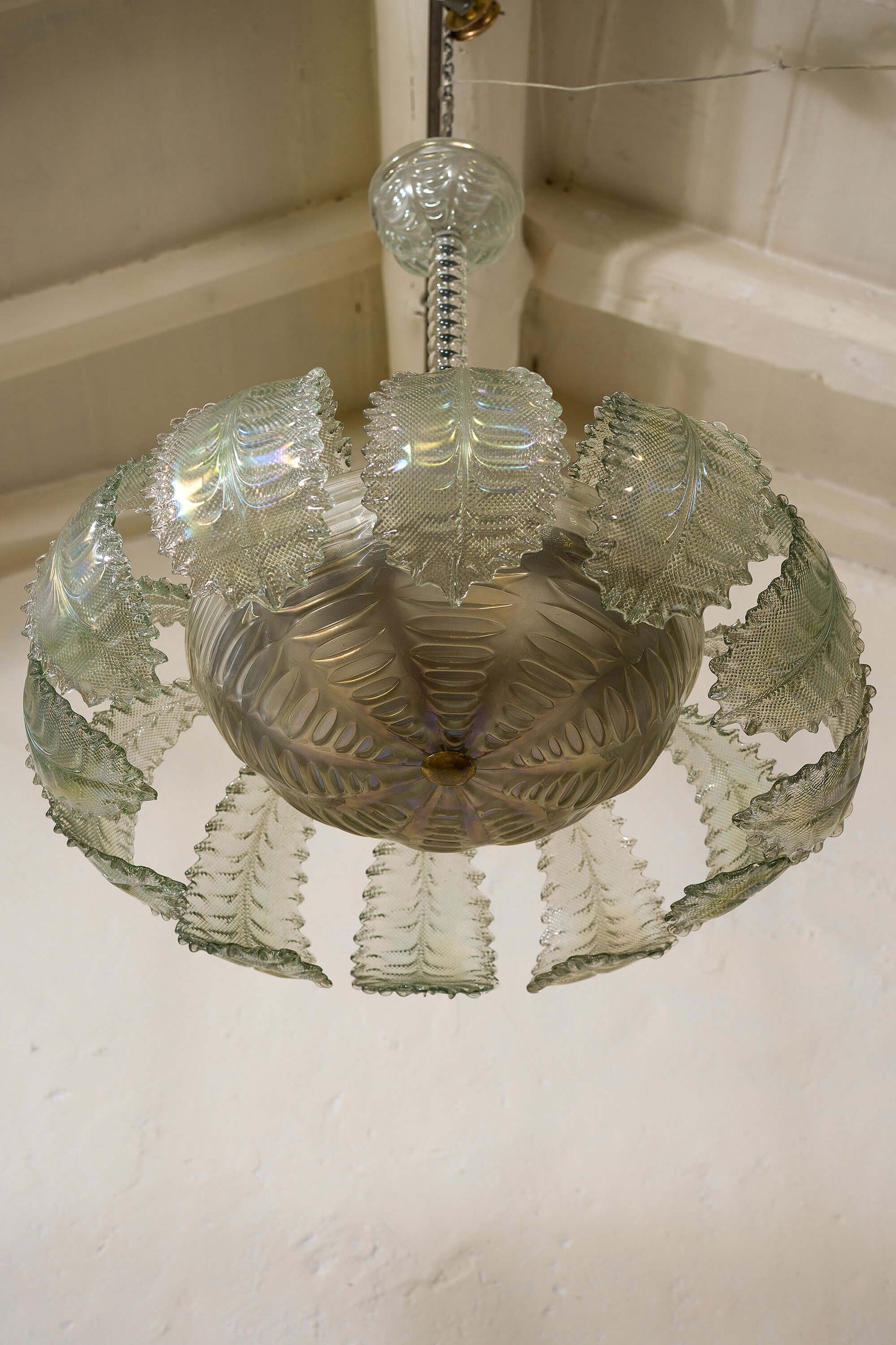 Grande lampadario in vetro veneziano per soggiorni. | Lo Stile Italiano