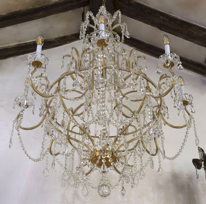 Lampadario antico in stile Impero, 8 Luci, Made in Italy-Lo Stile Italiano