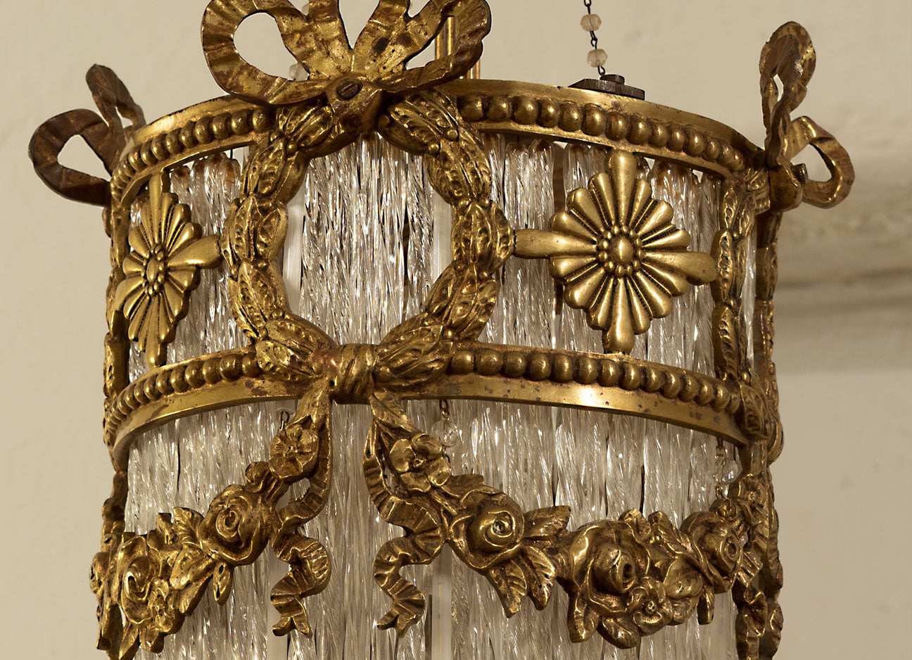 Antico Lampadario Art Nouveau, primi anni del '900-Lo Stile Italiano