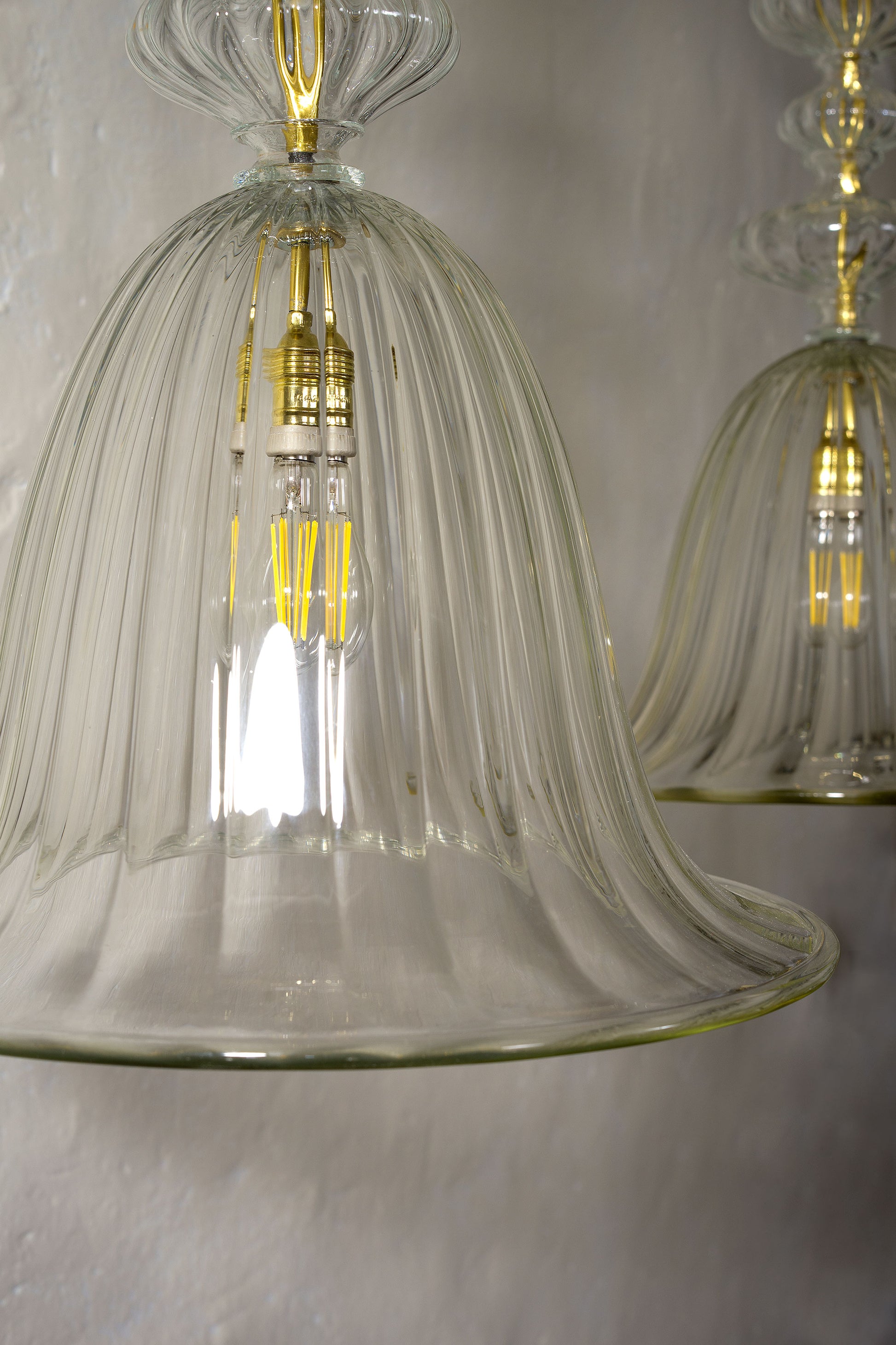 Grandi coppe di lampadario Venini-Lo Stile Italiano