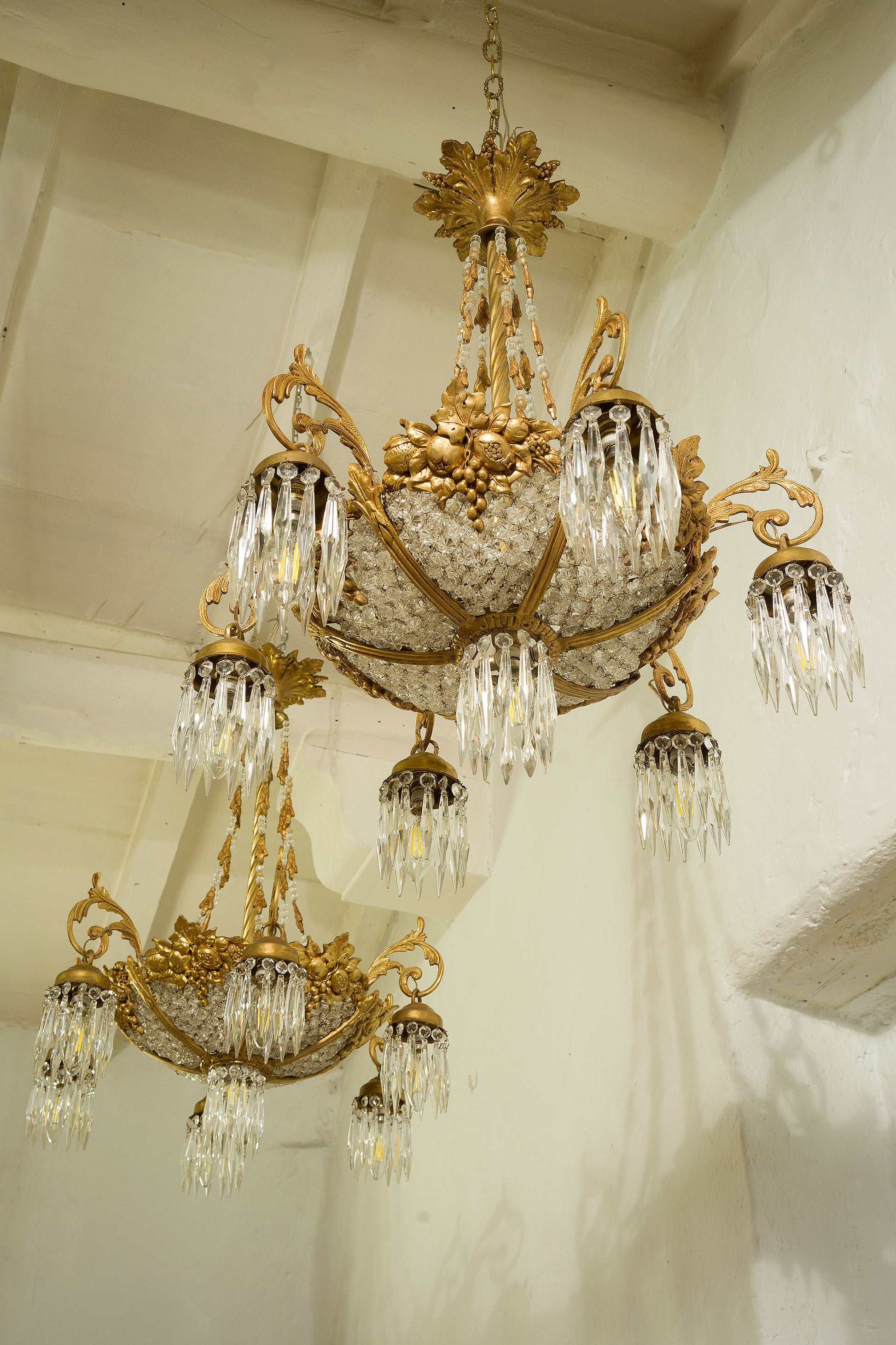 Coppia di lampadari stile, molto eleganti impero-Lo Stile Italiano