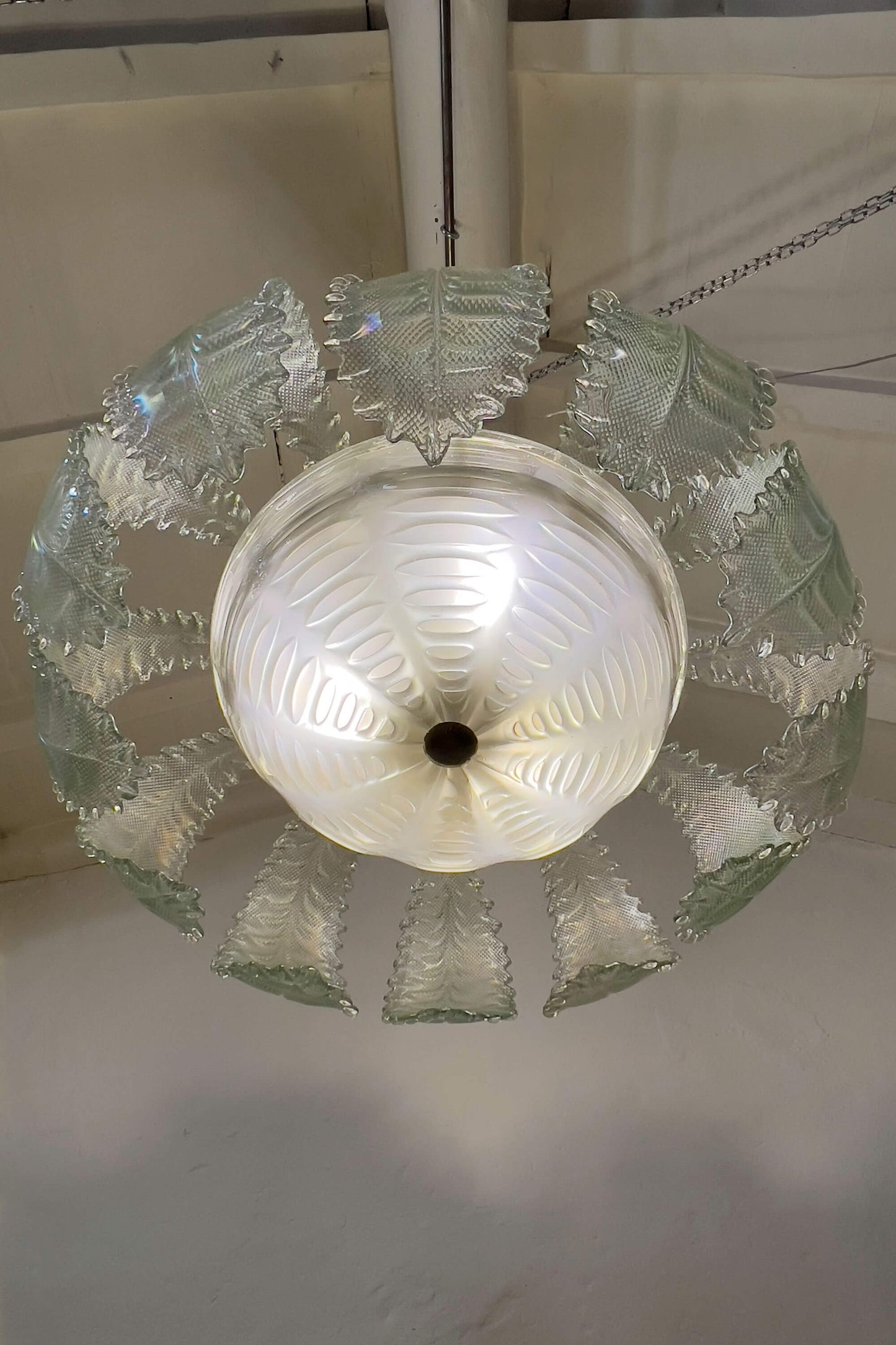 Lampadario a sospensione in vetro soffiato. | Lo Stile Italiano