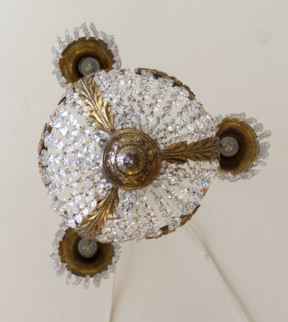 Lampadario a 6 luci in cristallo swarovski-Lo Stile Italiano