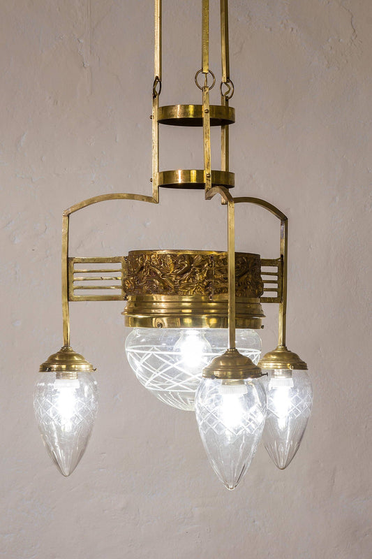 Antico lampadario Art Deco, Anni ruggenti, Italia1920. | Lo Stile Italiano