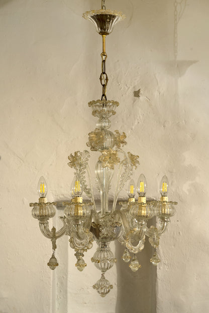 vecchio Lampadario di Murano, lavorato a mano,  Lo stile Italiano